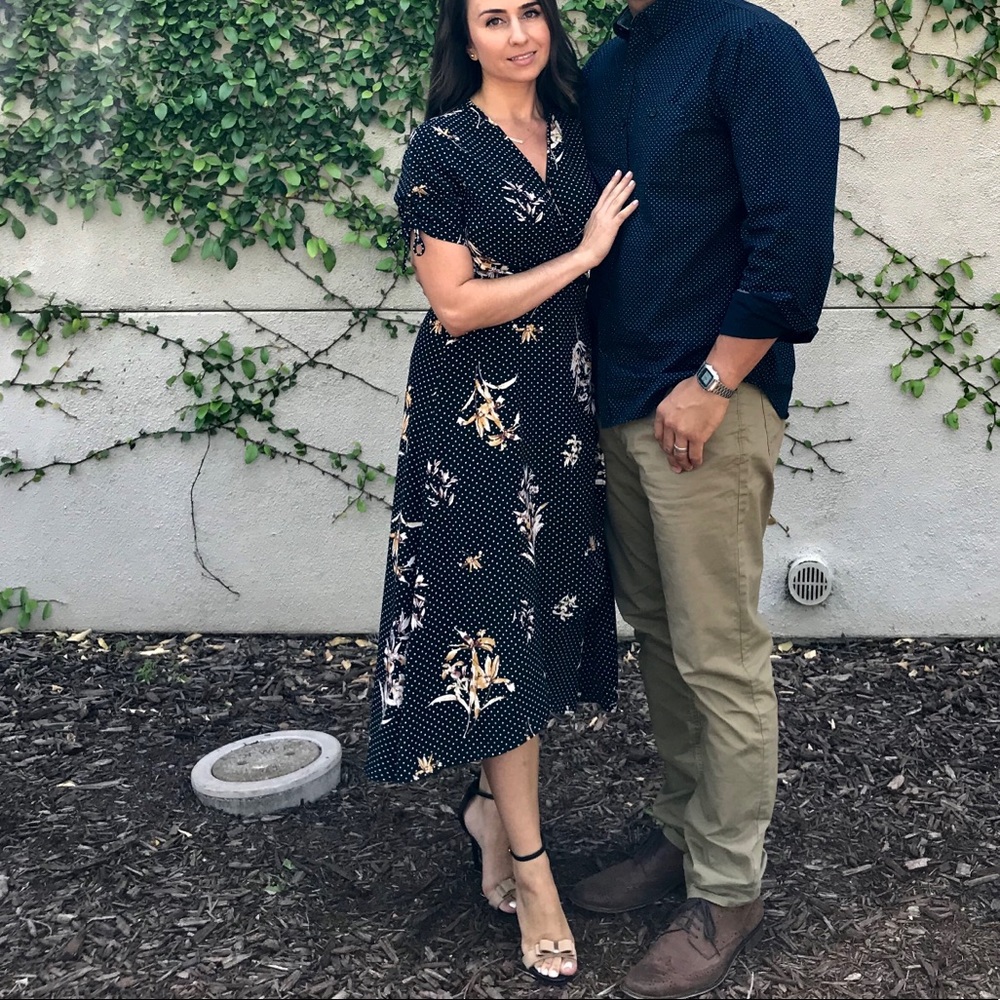 High low wrap dress